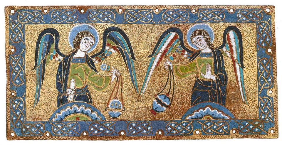 Angeli con incensiere, smalto di Limoges, Keir Collection, ora presso il Metropolitan Museum of Art. (1170-1180) Metropolitan Museum of Art, NYC (CC-0)