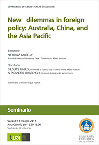 New dilemmas in foreign policy: Australia, China, and the Asia Pacific